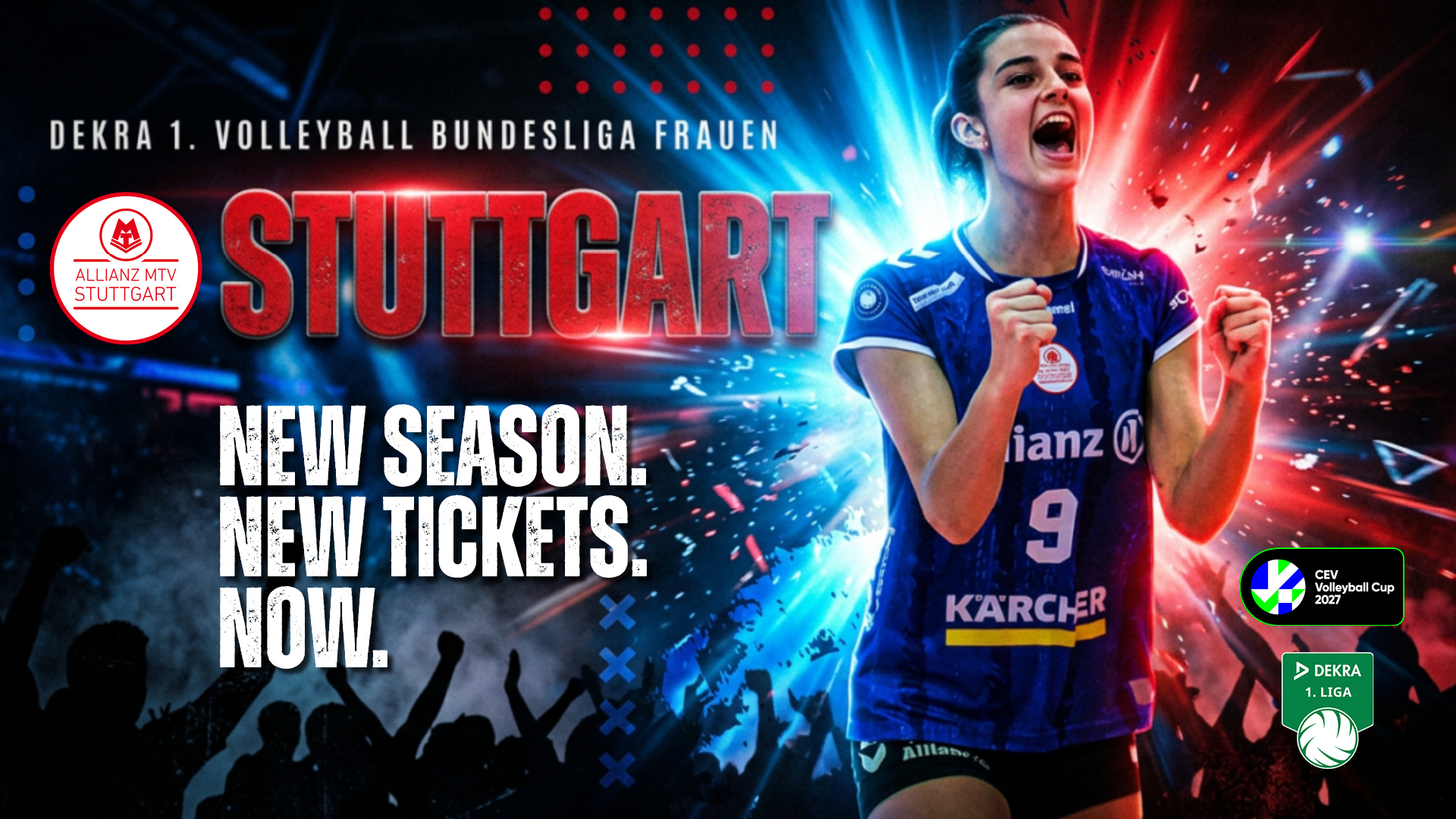 Volle Halle. Volle Leidenschaft. Jetzt Tickets für die Saison 2026/27 kaufen! Foto: Jens Körner - Collage: Markus O. Robold